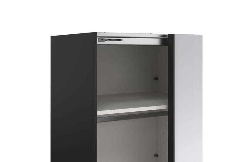 Takeru Garderob med Spegel 244x220 cm - Svart - Förvaring - Klädförvaring - Garderob & garderobssystem