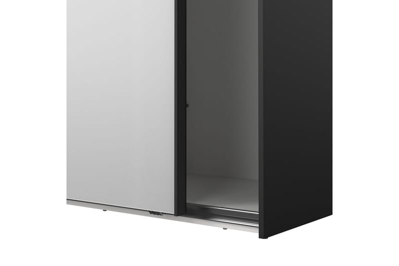 Takeru Garderob med Spegel 244x220 cm - Svart - Förvaring - Klädförvaring - Garderob & garderobssystem