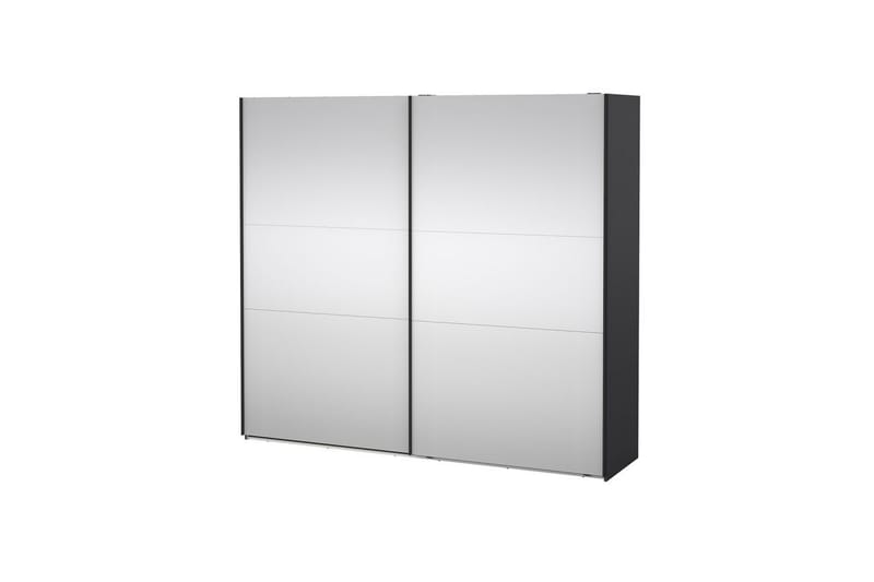 Takeru Garderob med Spegel 244x220 cm - Svart - Förvaring - Klädförvaring - Garderob & garderobssystem