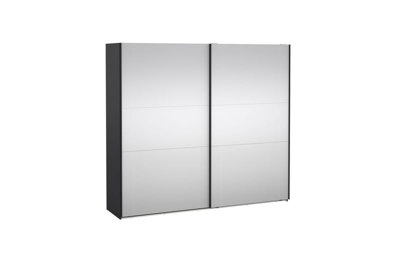 Takeru Garderob med Spegel 244x220 cm - Svart - Förvaring - Klädförvaring - Garderob & garderobssystem