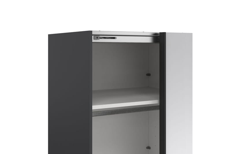 Takeru Garderob med Spegel 244x220 cm - Svart - Förvaring - Klädförvaring - Garderob & garderobssystem