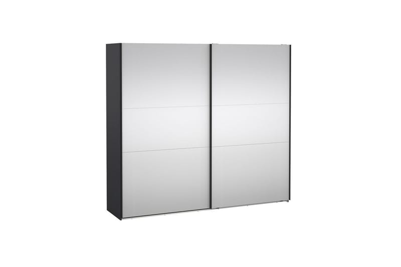 Takeru Garderob med Spegel 244x220 cm - Svart - Förvaring - Klädförvaring - Garderob & garderobssystem