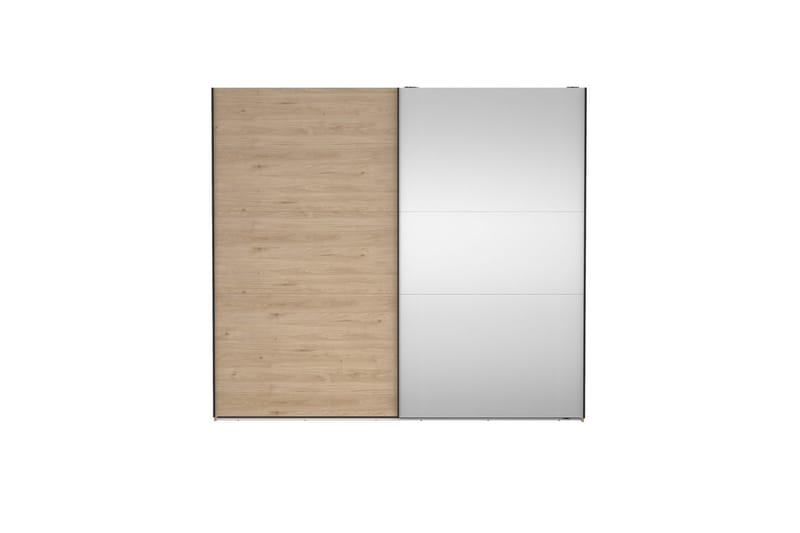Takeru Garderob med Spegel 244x221 cm - Natur - Förvaring - Klädförvaring - Garderob & garderobssystem