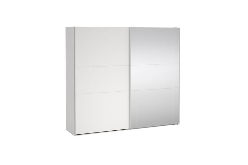 Takeru Garderob med Spegel 244x221 cm - Vit - Förvaring - Klädförvaring - Garderob & garderobssystem