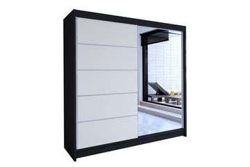 Talin Garderob 58x180 cm LED-belysning - Svart/Vit - Förvaring - Klädförvaring - Garderob & garderobssystem