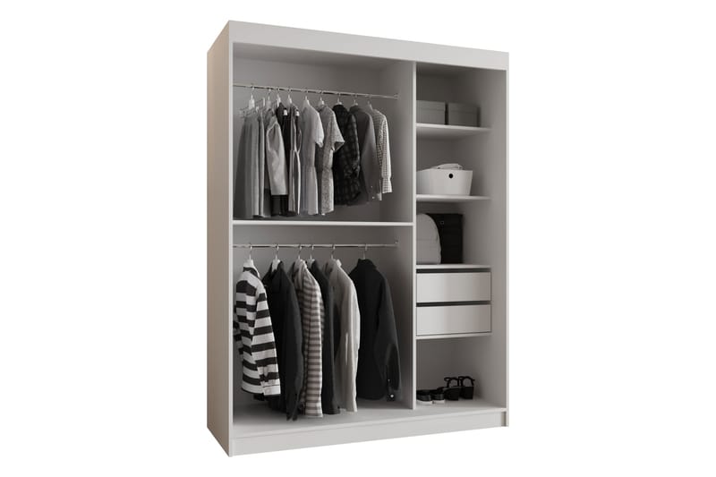Tallmo Garderob m. Spegel 150x200 cm - 0 - Förvaring - Klädförvaring - Garderob & garderobssystem