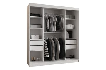 Tallmo Garderob m. Spegel 180x200 cm - Förvaring - Klädförvaring - Garderob & garderobssystem