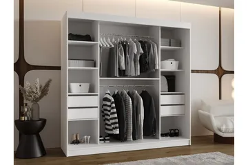 Tallmo Garderob m. Spegel 200x200 cm - Förvaring - Klädförvaring - Garderob & garderobssystem