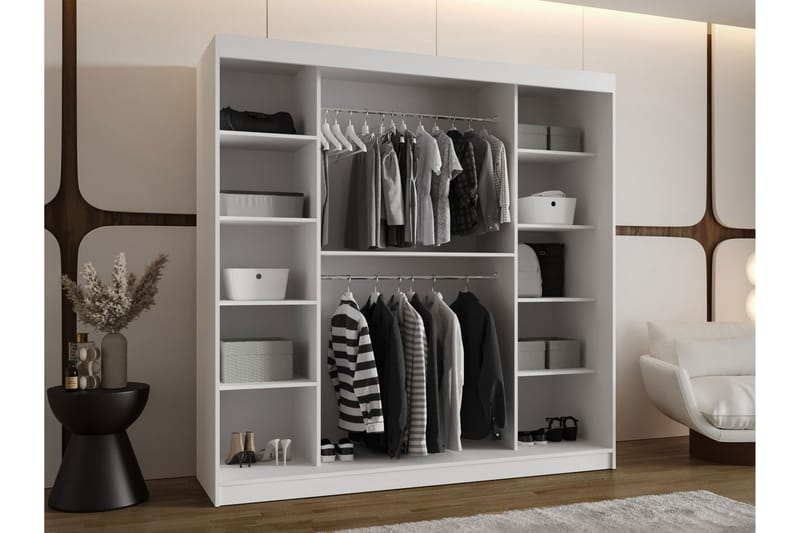 Tallmo Garderob m. Spegel 200x200 cm - Förvaring - Klädförvaring - Garderob & garderobssystem