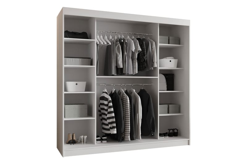 Tallmo Garderob m. Spegel 200x200 cm - Förvaring - Klädförvaring - Garderob & garderobssystem