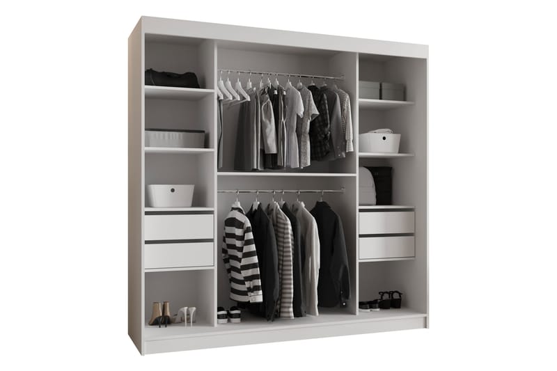 Tallmo Garderob m. Spegel 200x200 cm - Förvaring - Klädförvaring - Garderob & garderobssystem