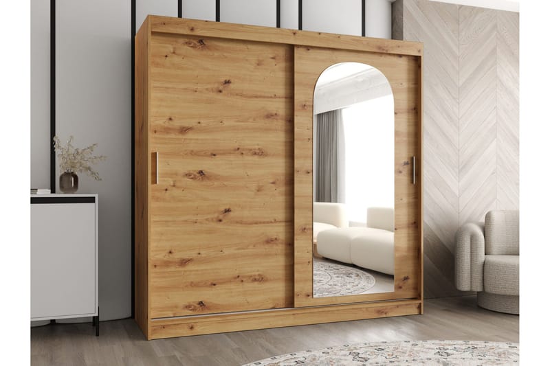 Tallmo Garderob m. Spegel 200x200 cm - Förvaring - Klädförvaring - Garderob & garderobssystem