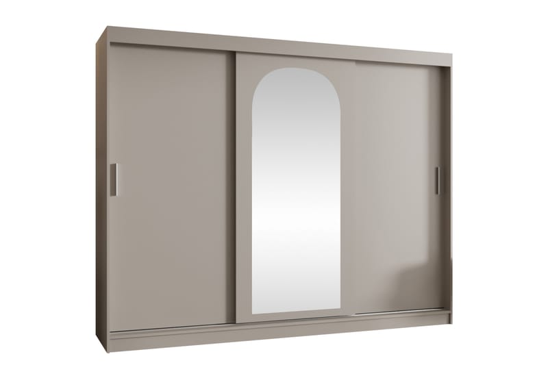 Tallmo Garderob m. Spegel 250x200 cm - Brun/Beige - Förvaring - Klädförvaring - Garderob & garderobssystem