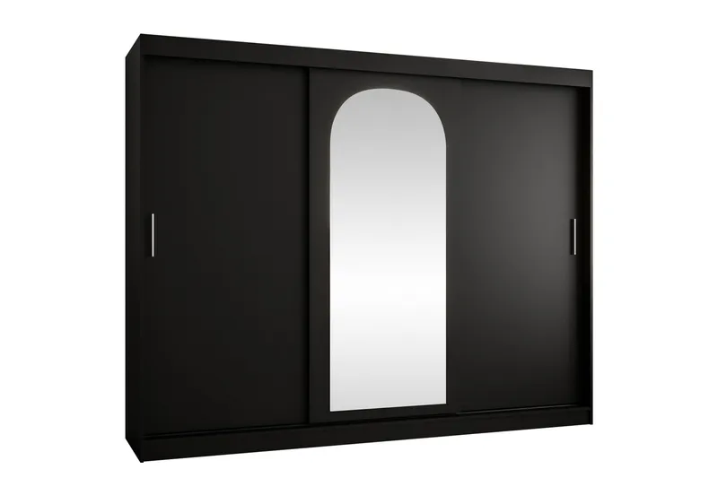 Tallmo Garderob m. Spegel 250x200 cm - Vit/Grå - Förvaring - Klädförvaring - Garderob & garderobssystem