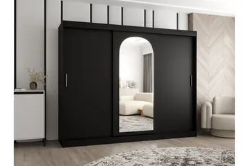 Tallmo Garderob m. Spegel 250x200 cm - Vit/Grå - Förvaring - Klädförvaring - Garderob & garderobssystem