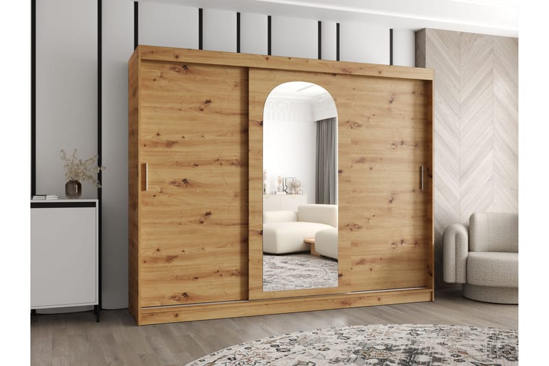 Tallmo Garderob m. Spegel 250x200 cm - Förvaring - Klädförvaring - Garderob & garderobssystem