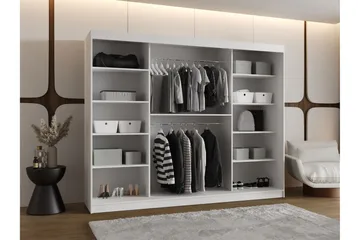Tallmo Garderob m. Spegel 250x200 cm - Förvaring - Klädförvaring - Garderob & garderobssystem