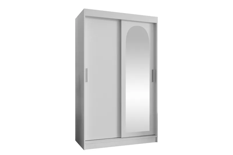Tallmo Garderob med Spegel 120x200 cm i Laminat, Vit