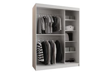 Tallmo Garderob med Spegel 150x200 cm i Målat Trä - Svart - Förvaring - Klädförvaring - Garderob & garderobssystem