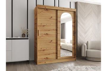 Tallmo Garderob med Spegel 150x200 cm i Trä - Brun - Förvaring - Klädförvaring - Garderob & garderobssystem