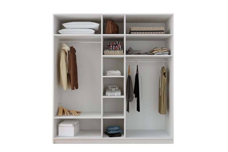 Talren Garderob 175x210 cm - Matt Vit - Förvaring - Klädförvaring - Garderob & garderobssystem - Klädskåp & fristående garderob