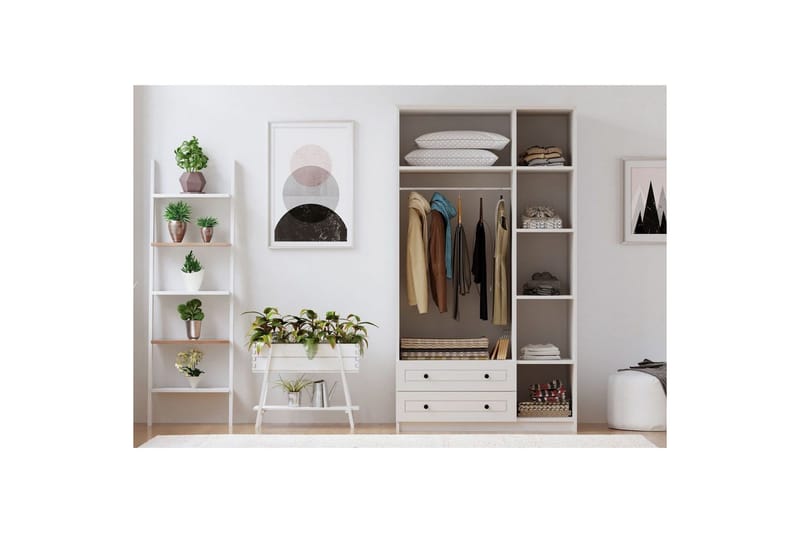 Tavrel Garderobsskåp 105x210 cm - Matt Vit - Förvaring - Klädförvaring - Garderob & garderobssystem - Klädskåp & fristående garderob