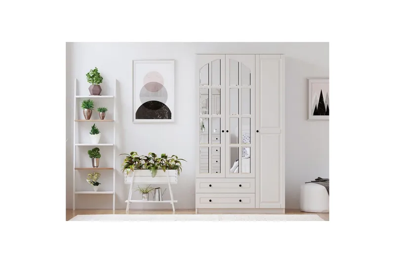 Tavrel Garderobsskåp 105x210 cm - Matt Vit - Förvaring - Klädförvaring - Garderob & garderobssystem - Klädskåp & fristående garderob