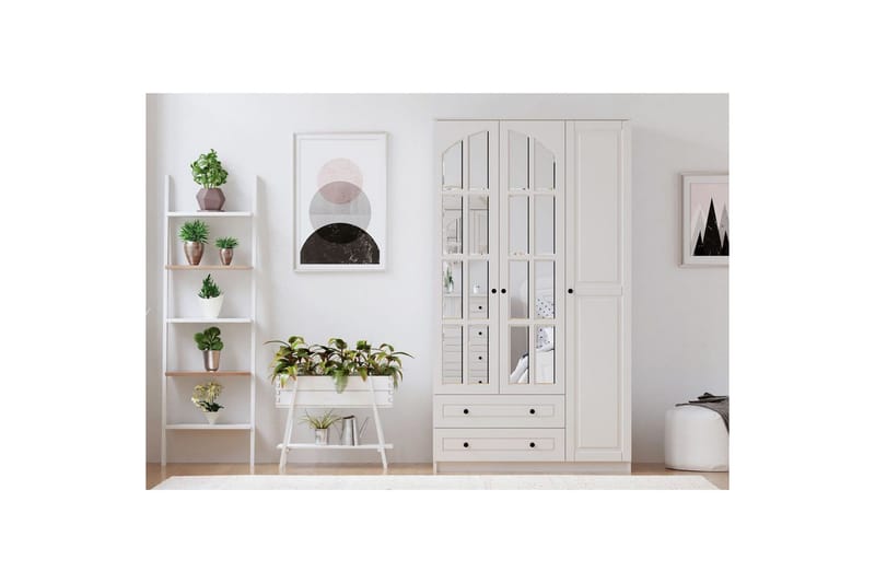 Tavrel Garderobsskåp 105x210 cm - Matt Vit - Förvaring - Klädförvaring - Garderob & garderobssystem - Klädskåp & fristående garderob