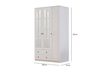 Tavrel Garderobsskåp 105x210 cm - Matt Vit - Förvaring - Klädförvaring - Garderob & garderobssystem - Klädskåp & fristående garderob