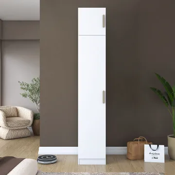 Tavren Garderob 45x255x57,5 cm - Vit - Förvaring - Klädförvaring - Garderob & garderobssystem - Klädskåp & fristående garderob