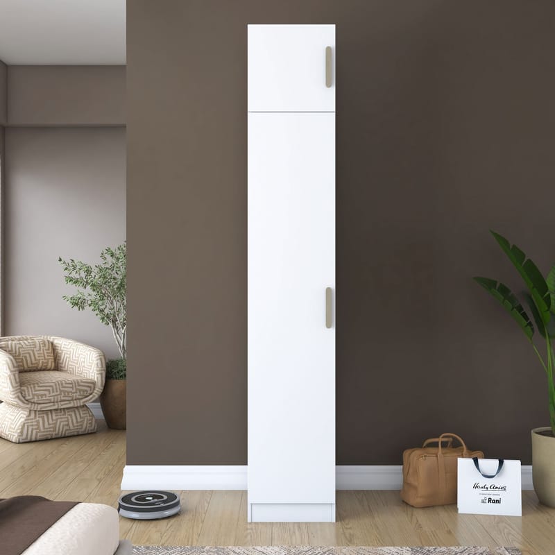 Tavren Garderob 45x255x57,5 cm - Vit - Förvaring - Klädförvaring - Garderob & garderobssystem - Klädskåp & fristående garderob