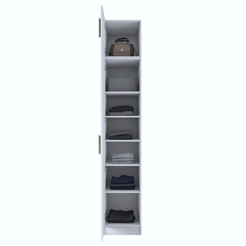 Tavren Garderob 45x255x57,5 cm - Vit - Förvaring - Klädförvaring - Garderob & garderobssystem - Klädskåp & fristående garderob