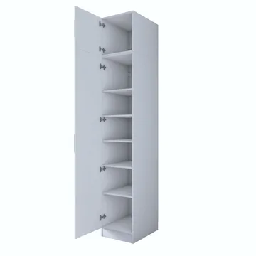 Tavren Garderob 45x255x57,5 cm - Vit - Förvaring - Klädförvaring - Garderob & garderobssystem - Klädskåp & fristående garderob