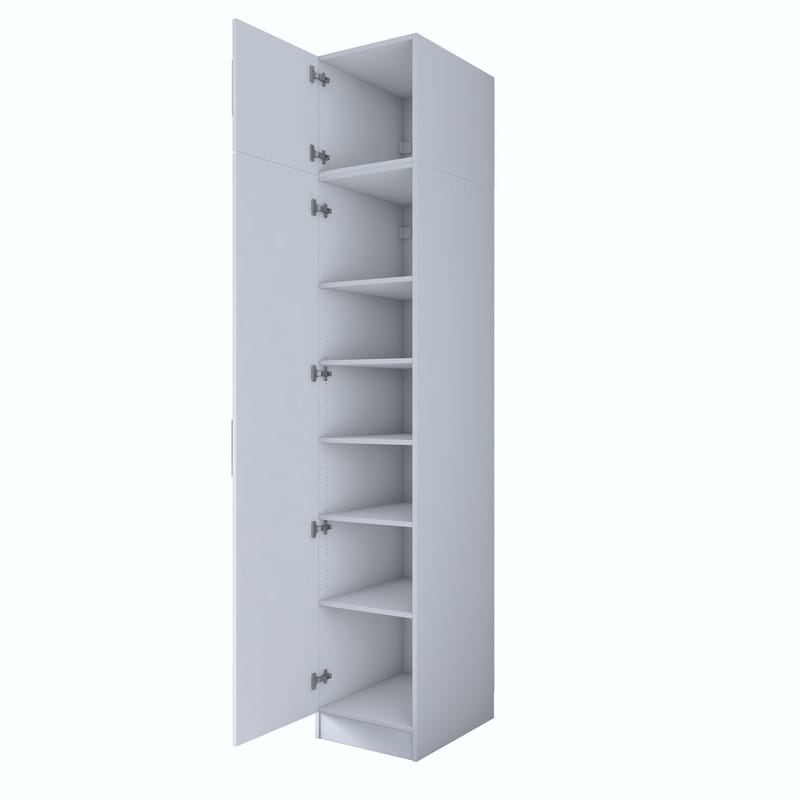 Tavren Garderob 45x255x57,5 cm - Vit - Förvaring - Klädförvaring - Garderob & garderobssystem - Klädskåp & fristående garderob
