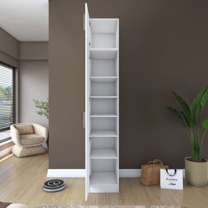 Tavren Garderob 45x255x57,5 cm - Vit - Förvaring - Klädförvaring - Garderob & garderobssystem - Klädskåp & fristående garderob