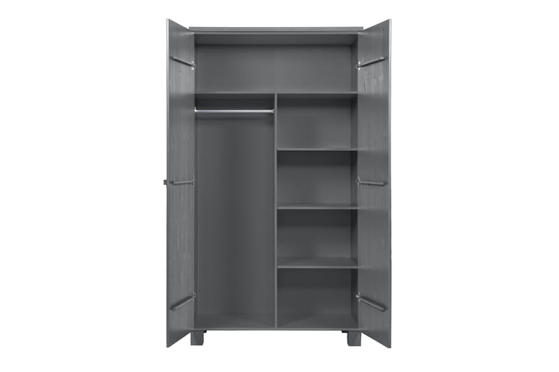 Tenney Garderob 111 cm - Stålgrå Tall - Förvaring - Klädförvaring - Garderob & garderobssystem