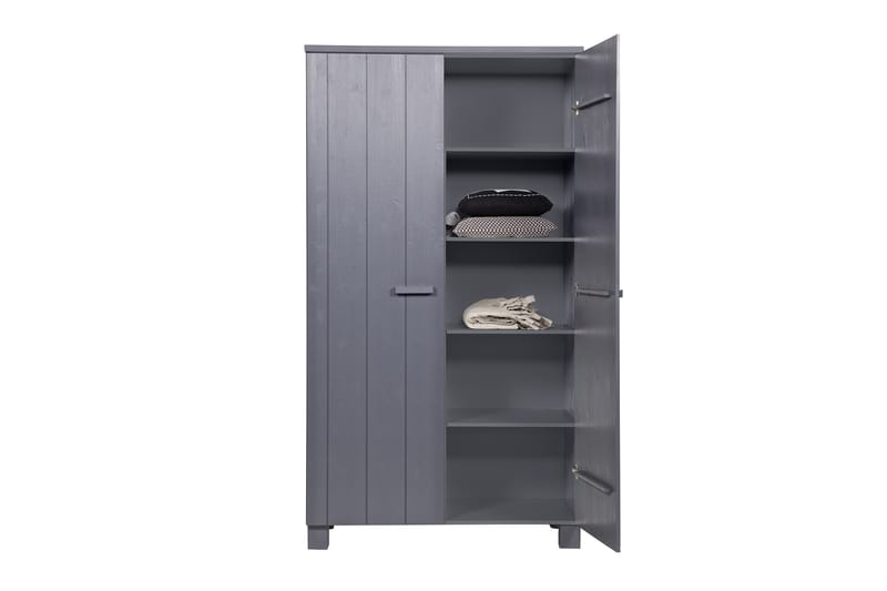 Tenney Garderob 111 cm - Stålgrå Tall - Förvaring - Klädförvaring - Garderob & garderobssystem