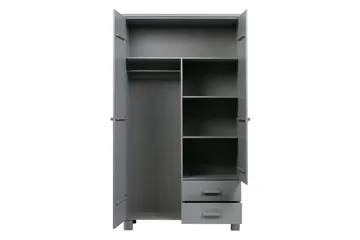 Tenney Garderob med 2 Lådor 111 cm - Grå Tall - Förvaring - Klädförvaring - Garderob & garderobssystem