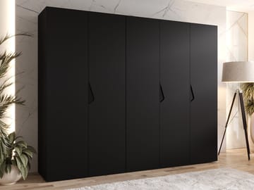 Tensa Garderob 250 cm - Svart - Förvaring - Klädförvaring - Garderob & garderobssystem - Klädskåp & fristående garderob