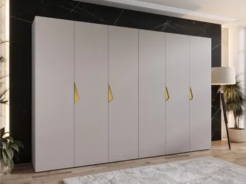 Tensa Garderob 300 cm - Cashmere/guld - Förvaring - Klädförvaring - Garderob & garderobssystem - Klädskåp & fristående garderob
