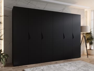 Tensa Garderob 300 cm - Svart - Förvaring - Klädförvaring - Garderob & garderobssystem - Klädskåp & fristående garderob