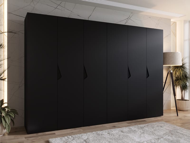 Tensa Garderob 300 cm - Svart - Förvaring - Klädförvaring - Garderob & garderobssystem - Klädskåp & fristående garderob