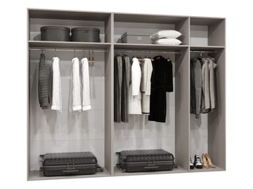 Tensa Garderob med spegel 250 cm - vit - Förvaring - Klädförvaring - Garderob & garderobssystem