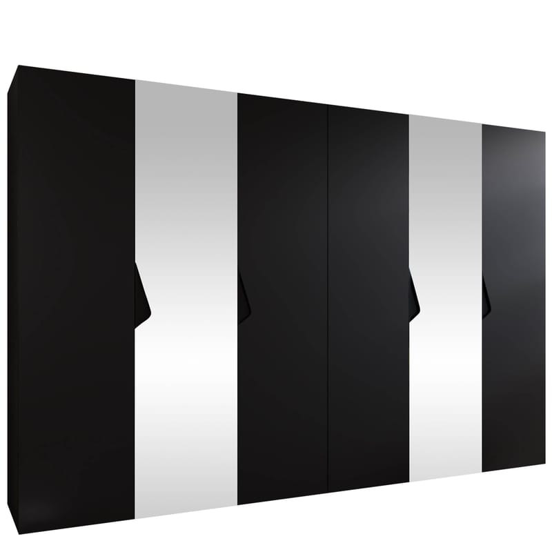 Tensa Garderob med spegel 300 cm - svart - Förvaring - Klädförvaring - Garderob & garderobssystem
