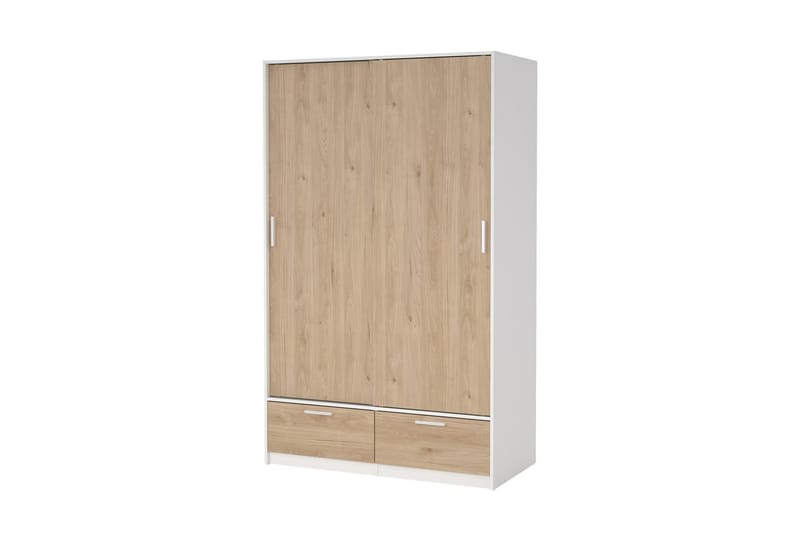 Tetsu Garderob 121x200 cm - Vit/Natur - Förvaring - Klädförvaring - Garderob & garderobssystem