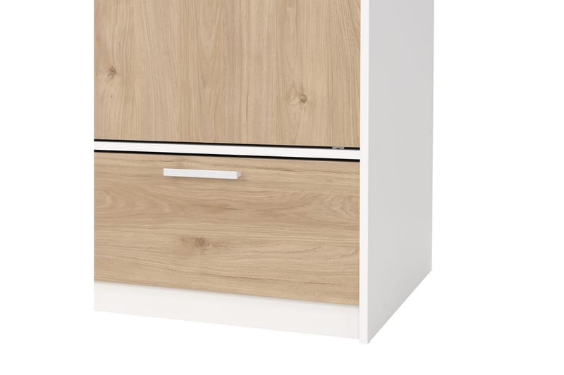 Tetsu Garderob 121x200 cm - Vit/Natur - Förvaring - Klädförvaring - Garderob & garderobssystem