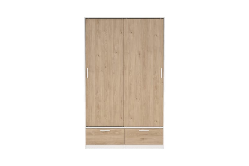 Tetsu Garderob 121x200 cm - Vit/Natur - Förvaring - Klädförvaring - Garderob & garderobssystem