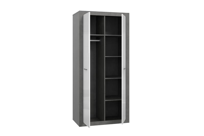 Tolovgrad Garderob 54x92 cm - Grå/Vit - Förvaring - Klädförvaring - Garderob & garderobssystem