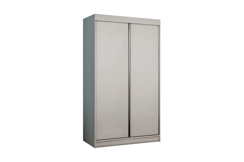 Top Garderob 100 cm i Målat Trä med Metallram, Vit