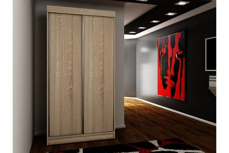 Top Garderob 100x62x200 cm - Ek - Förvaring - Klädförvaring - Garderob & garderobssystem